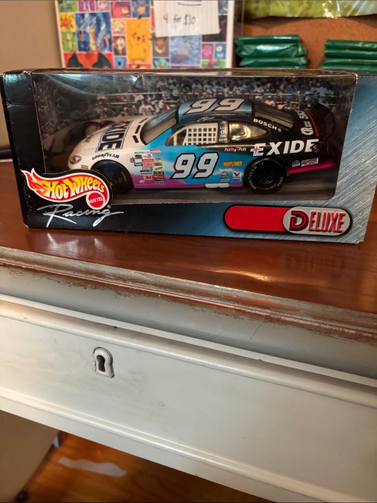 Other - Hot Wheels Racing Deluxe #99 Exide Die-Cast Car - White, Blue, Pink